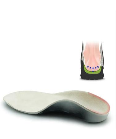 CSCDD 3D Orthopedic Insoles for Flat Feet | X/O Leg Support | PU Heel Pad Inserts - Size 24.5cm - Buy Online on GoSupps.com