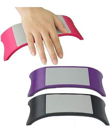 New Plastic Silicone Nail Art Cushion Pillow Hand Holder Nail Arm Rest Manicure Tool - (Color: Rose Red) - Buy Online on GoSupps.com