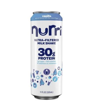 Nurri Vanilla 12-Pack Ulta Filtered Milk Shake 30g Protein 1g Sugar 150 Calories 10 Vitamins and Minerals Per Can | 12-11 Fl Oz Cans Per Package Grade A Lactose Free - Buy Online on GoSupps.com