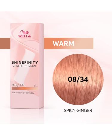 WELLA Shinefinity 08/34 Spicy Ginger 60ml | Long-lasting Hair Color & Shine | International Shipping Available - Buy Online on GoSupps.com