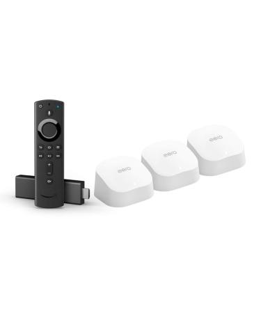 Amazon eero 6 Mesh Wi-Fi 6 System 3-Pack Bundle + Fire TV Stick 4K with Alexa Remote - Buy Online on GoSupps.com