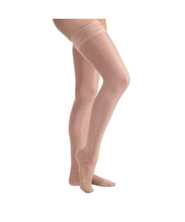 JOBST UltraSheer Thigh High Compression Stockings - 15-20 mmHg Lace Top Band Closed Toe Medium Espresso | International Shipping Available - Buy Online on GoSupps.com