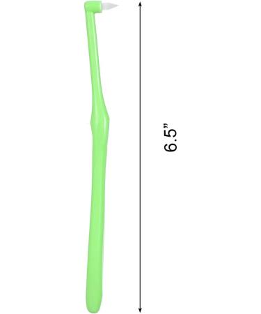 2pcs Interspace Soft Trim Single Tufted Wisdom Toothbrush Set for Detail Cleaning and Braces - Green and Blue - Buy Online on GoSupps.com