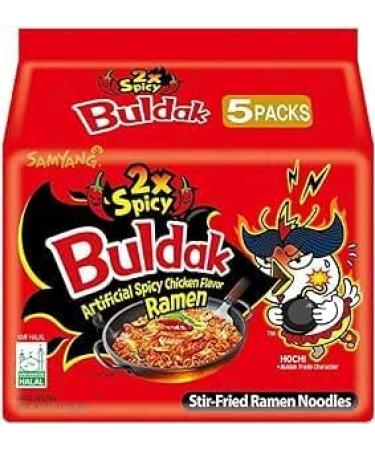 SAMYANG 2x Spicy Ramen Noodles (40-Pack) | Authentic Korean Flavor | Double the Heat | Quick & Easy Prep - Buy Online on GoSupps.com
