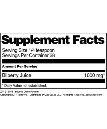 Bilberry Juice Powder (1 oz ZIN: 519183) - Buy Online on GoSupps.com