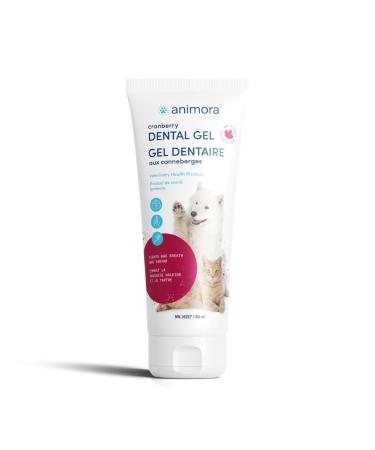 Animora Cranberry Dental Gel (90ml) - New Formula - Toothpaste for Dogs and Cats - Improves Oral Health Prevents Bad Breath and Dental Plaque Buildup 90 ml (Pack of 1)