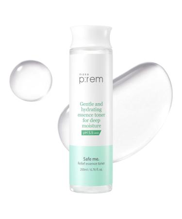 Make P:REM Safe Me. Relief Essence Toner Quick and Deep Hydrating Face Toner All Skin Types 24-Hour Moisturizing EVE Vegan Korean Skin Care (6.76 fl oz 200ml) 6.76 Fl Oz (Pack of 1)