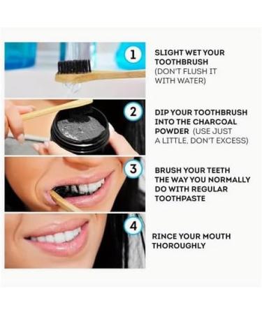 5D White Activated Charcoal Tooth Powder 2.11 oz Mint Flavor Natural Teeth Whitening - Buy Online on GoSupps.com