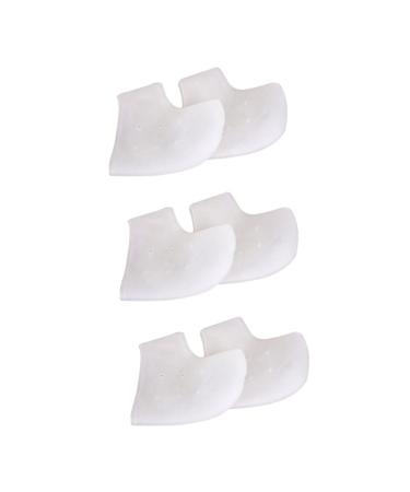 minkissy 3 Pairs Silicone Socks for Dry feet Silicone Heel Sleeves Sock Heel Protectors high Heel Sleeve Shoe Filler Foot moisturizing Socks Heel Support Foot Socks Comfortable White