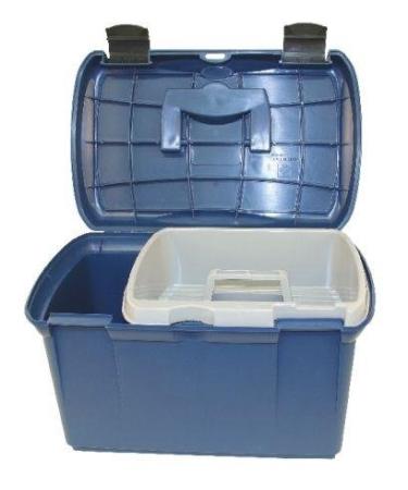 Kerbl Blue Grooming Box for Horses - Complete Set with Brushes & Mane Care Equipment - Perfect Horse Care Essentials 321775 - Buy Online on GoSupps.com