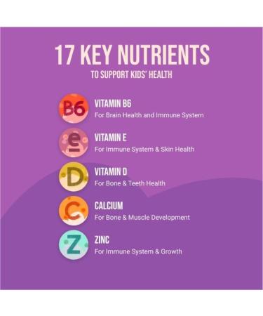 Nutrition Kids Vitamin Gummies | Vegan GMO-Free & Gluten-Free | 30-Day Supply | A C D E B6 B12 & Zinc | Made in USA - Buy Online on GoSupps.com