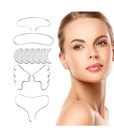 Wrinkles Patches Chest Wrinkle Pads Anti-Wrinkle Reusable Silicone Patches Facial Wrinkle Remover Strips Wrinkle Patches for Face Neck and Chest (B)