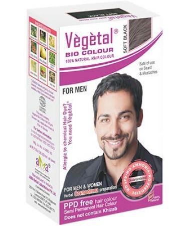 Vegetal Bio Colour - Experience Natural Black Beard Hair Color for Men | Ammonia-Free PPD-Free 100% Organic and Herbal | Safe and Effective Beard Dye | Complete Kit Included | 25g