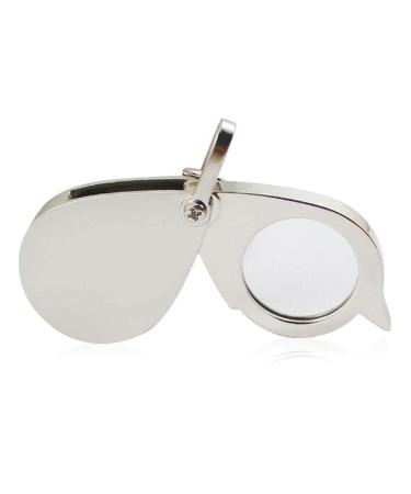 Pocket Magnifier for W/Keychain Portable 15X Metal Pocket Glass Foldable Mini Magnifier Loupe Reading Zinc A Reading Magnifier for Books Reading Magnifiers for Seniors Pocket Magnifier