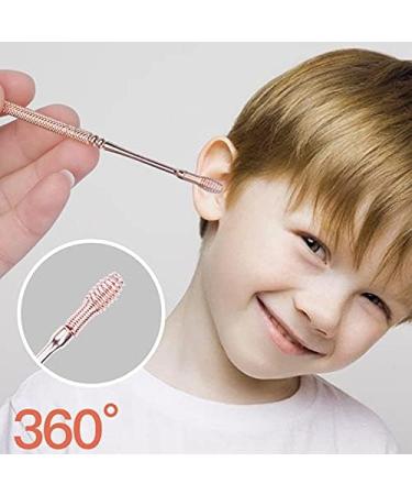 Dual Head Spring Ear Cleaner - 3 Pack Stainless Steel Earwax Removal Tool for Kids and Adults - Buy Online on GoSupps.com