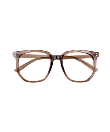 Oversized Square Reading Glasses for Women Men Blue Light Blocking Eyeglasses Frame Cute Comfortable Coffee 1.75 x