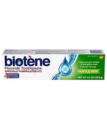 Biotene Dental Products Gentle Formula Fluoride Toothpaste Gentle Mint 4.3 oz (121.9 g)