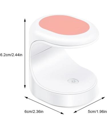 dijiusidy Nail Dryer LED Shaped DIY Travel Pocket Manicure Lamp Machine Home Professional Glue Gel Polish Single Fingernail Light Pink - Buy Online on GoSupps.com