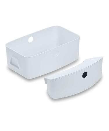 Hauck Alpha+ Storage Box Set White - Set of 2 Click On Organising Boxes for Highchair Practical Storage Space