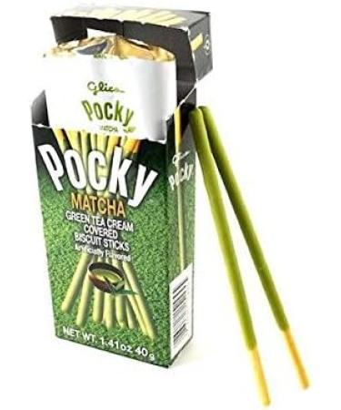 Glico POCKY MATCHA Lot de 10 b tonnets go t th vert biscuits japonais tha . HALAL. Pocky Biscuit Stick Matcha Green Tea 39g x10 (Pack of 10) by Pocky - Buy Online on GoSupps.com