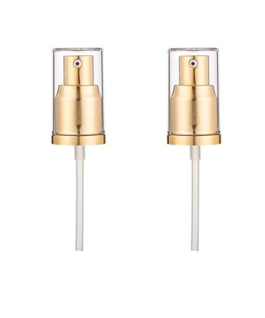 (3 colors)2 Pack Upgrade Foundation Pump Replacement for MAC and Estee Lauder Double Wear Foundation (2Gold) Gold/Gold