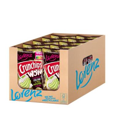 Buy Lorenz Snack World Crunchips WOW Cream & Mild Wasabi - Pack of 10 (10 x 110g) | International Shipping Available - Buy Online on GoSupps.com