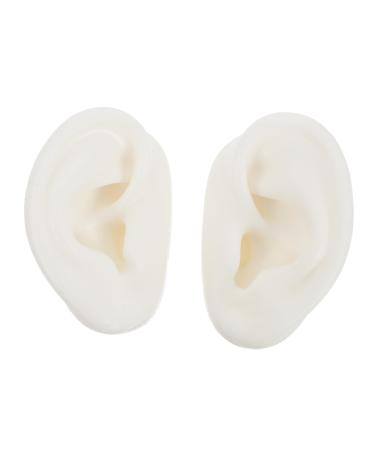 Didiseaon 1 Pair Silicone Fake Ear Model Display for Studs Human Ear Simulation Model Smooth Texture