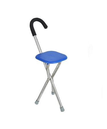 Rely on Walking Walker for Seniors Rollator Adjustable Walking Crutches Cane Seat Walking Stick Seat Canes Three-Legged Stool Chairs for The Elderly The Elderly Walking Stick Stool Blue Interesting