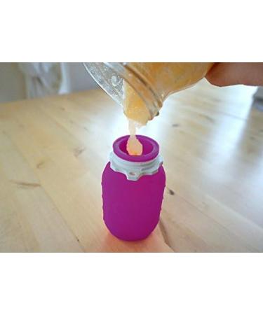 Squeasy Gear Squeasy Snacker 6 Oz - Purple | Reusable Silicone Squeeze Snack Pouch for Kids | Eco-Friendly & BPA-Free - Buy Online on GoSupps.com