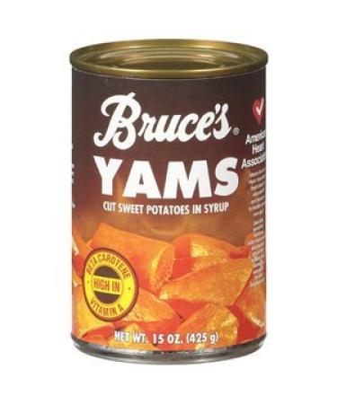 Bruce's Yams, Sweet Potatoes in Syrup, 15 oz can (6 pack)