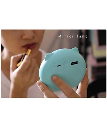 5200MAh Portable Mini Mobile Power Portable Mirror Wireless USB Charging with LED Lighting Mini Vanity Mirror Travel Sensing Lighting-Pink - Buy Online on GoSupps.com