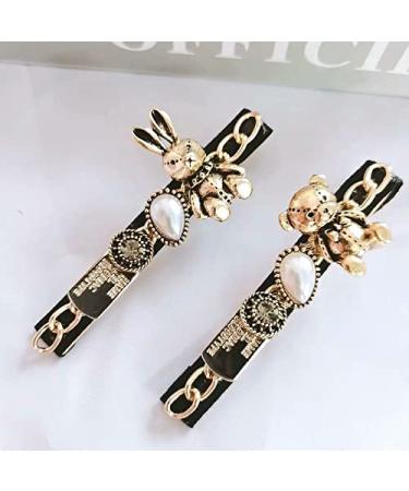 5pcs Vintage French Metal Side Bang Ponytail Holders for Women & Girls - Stylish Hair Clip Accessories - Buy Online on GoSupps.com