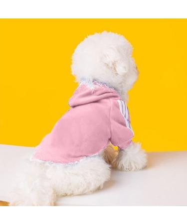 Ducomi Dog Sweater with Hood - Warm & Soft Dog Clothing in Pink for All Sizes & Breeds - Buy Online on GoSupps.com
