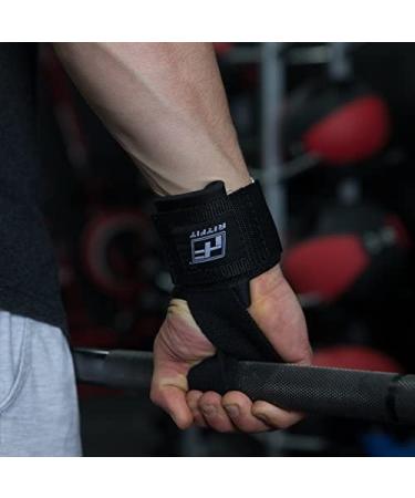 RitFit Lifting Straps with Wrist Protector - Ideal for Weightlifting, Bodybuilding, MMA, Powerlifting - Unisex Black Design - Buy Online on GoSupps.com