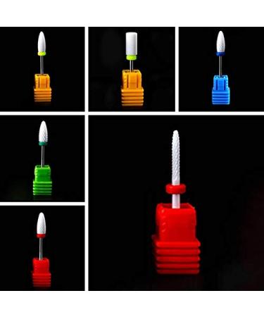 3/32" Medium Flame Cuspidal Nail Art Drill Bit Polish Tool Ceramic Mounted Grinding Stone Head Electric Manicure Cutter - (Color: BL) - Buy Online on GoSupps.com