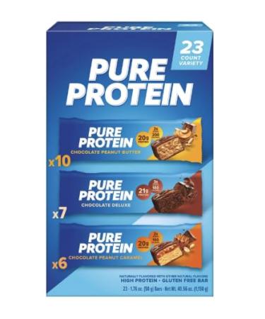 Pure Protein Bars Gluten Free Chocolate Variety Pack 23 ct.