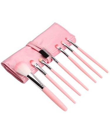 WOIWO 7PCS Premium Makeup Brush Set Foundation EyeShadow Powder Makeup Brush Tools (Pink)