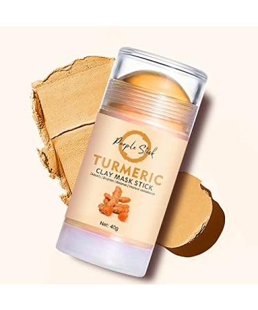 Purple Stick Clay Mask for All Skin Types Men Women Purifying Acne Treatment oil control deep cleansing (turmeric)