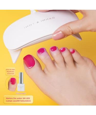 Buy Danni & Toni Half Hardened Gel Nail Films (Dry Almond) - Gold Foil & Silver Glitter | 37 Premium Gel Nail Stickers & Pedi Wraps for Stunning Mani & Pedi - Buy Online on GoSupps.com