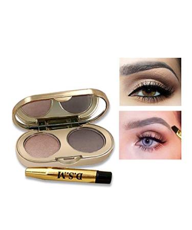 Eyebrow Powder Palette - Waterproof Non-Smudge Eye Brow Makeup Kit (Light Brown & Dark Brown) - Professional Cosmetics - Buy Online on GoSupps.com