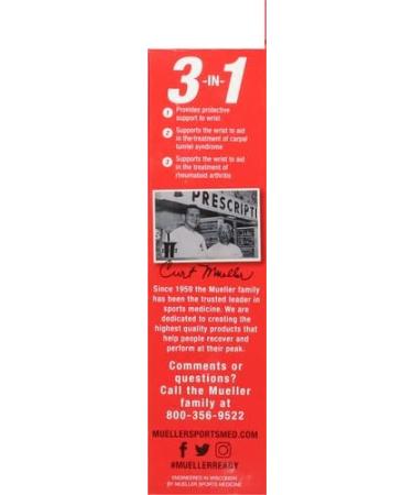 Mueller Sports Medicine Green Fitted Wrist Brace for Left Hand - Lightweight One Size for Optimal Support - Buy Online on GoSupps.com