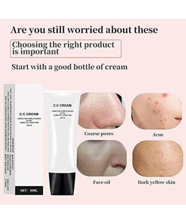 Skin Tone Adjusting CC Cream SPF 50 Colour Correcting Self Adjusting for Mature Skin Cosmetics Pre-makeup Primer Moisturizing Concealer Brightening Skin Tone (Natural color) - Buy Online on GoSupps.com