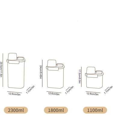 1800ml Laundry Detergent Dispenser Washing Powder with Measuring Cup and Handle Sealed Silicone Ring Detergent Storage Container for Washing Powder Cereals Grain Beans - Buy Online on GoSupps.com