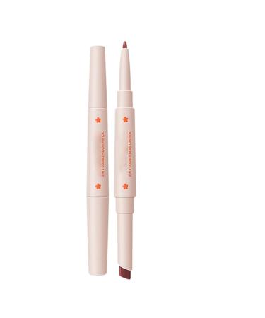 2 in 1 Double Head Lipstick & Lip Liner Set for Women Creamy Lip Pencil - Waterproof 24 Hour Nude Lipstick and Lip Liner Set (Color : 01 Size : 1 size) 1 Count (Pack of 1) 01