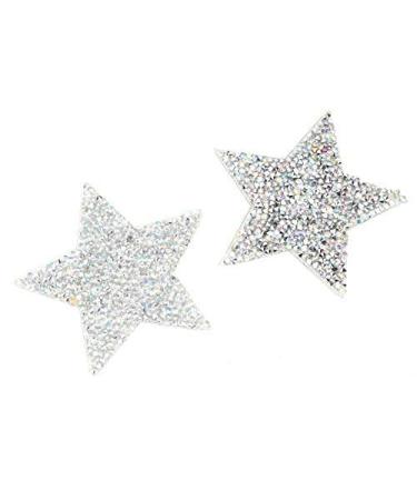 10pcs Rhinestone Stars Applique DIY Crystals Patches for Shoes Bags Hats Clothes Jewelry Accessories(AB Color)