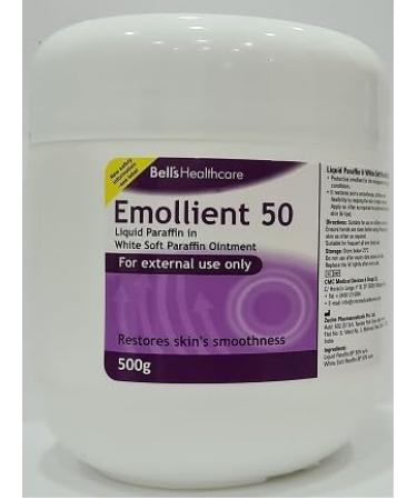 Emollient 50 Liquid Paraffin In White Soft Paraffin Ointment - 500g - Buy Online on GoSupps.com