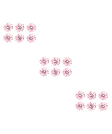 Alipis 3pcs 1 20pcs Head Band Rhinestones Flower Applique Ornament Cloth Bloom Ribbon Flower Bow Tie Set Pinkx3pcs Size 1x3pcs