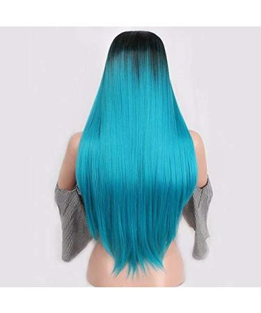 Sunnyblue is a WIG Long Straight Synthetic Wig Mixed Brown and Blonde Long Wigs for White/Black Women Middle Part Nature R2-20c