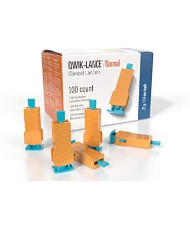 Qwik-Lance Normal Travel Lancet Push Button - 21G/2.4mm Thin Lancet for Diabetes - Buy Online on GoSupps.com