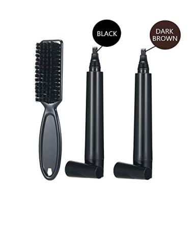 Black & Dark Brown Beard Filler Pencil Kit for Men with Brush - Beard filling pen set - Buy Online on GoSupps.com